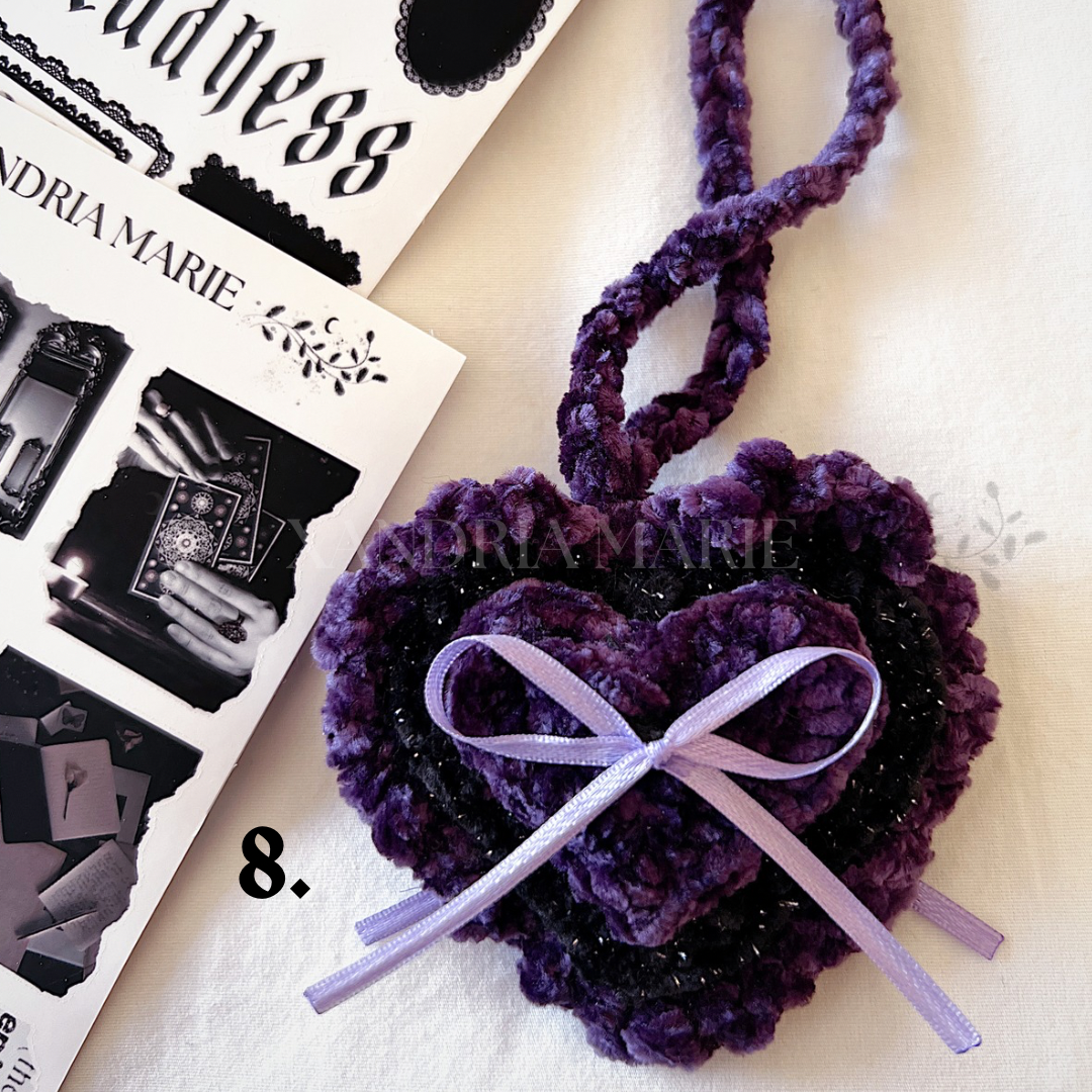 Coquette Heart Pouch Keychain