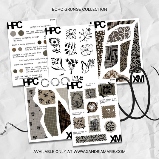 HPC x XM BUNDLE Boho Grunge Collection (All 10 Sticker Sheets)