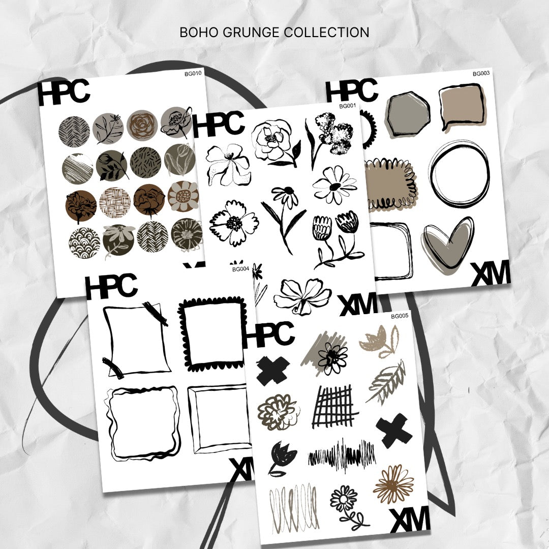 HPC x XM BUNDLE Boho Grunge Collection (All 10 Sticker Sheets)