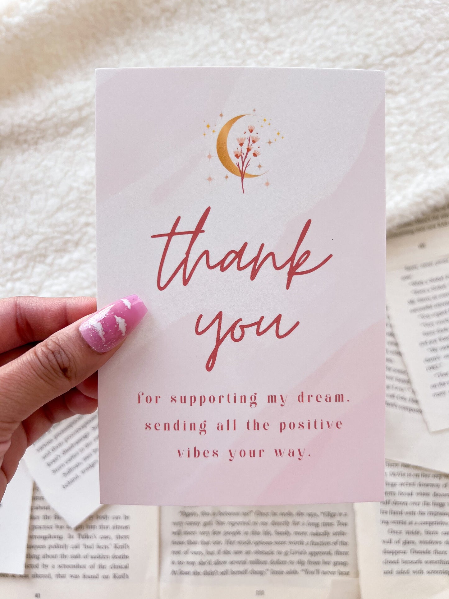 Moon Thank You Cards, Shipping Supplies, Small Business TY, Shipping Essentials